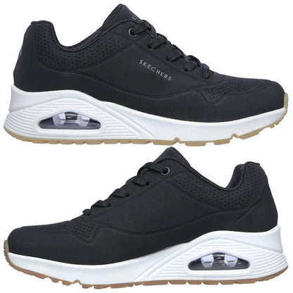 Skechers Ladies Uno Stand On Air Trainers (Wide)