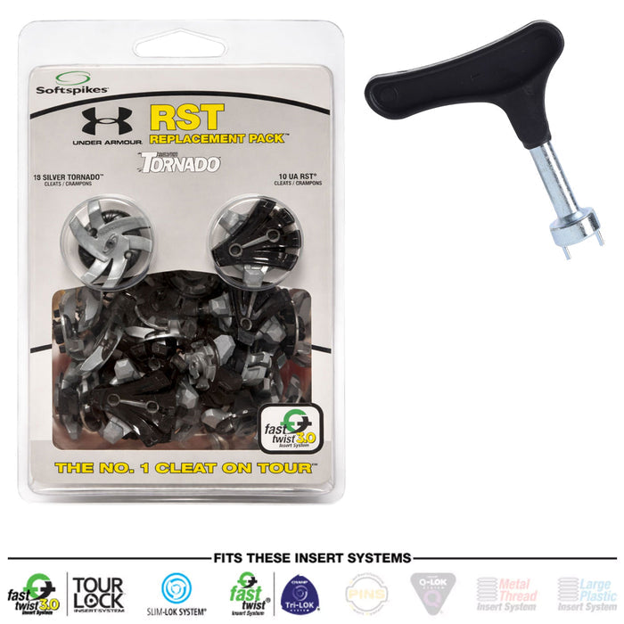 Softspikes Under Armour RST & Tornado Replacement Golf Shoes Cleats Pack