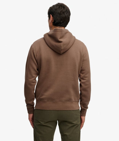 SUPERDRY - MICRO LOGO HOOD - Shitake Brown