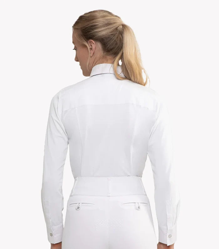 Tessa Ladies Long Sleeve Tie Shirt