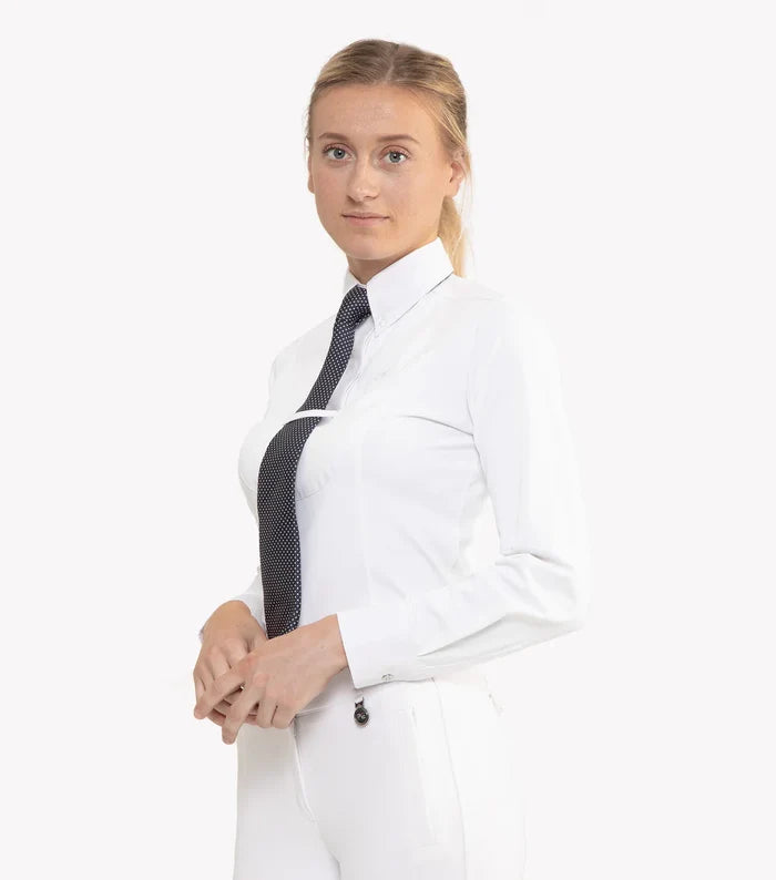 Tessa Ladies Long Sleeve Tie Shirt