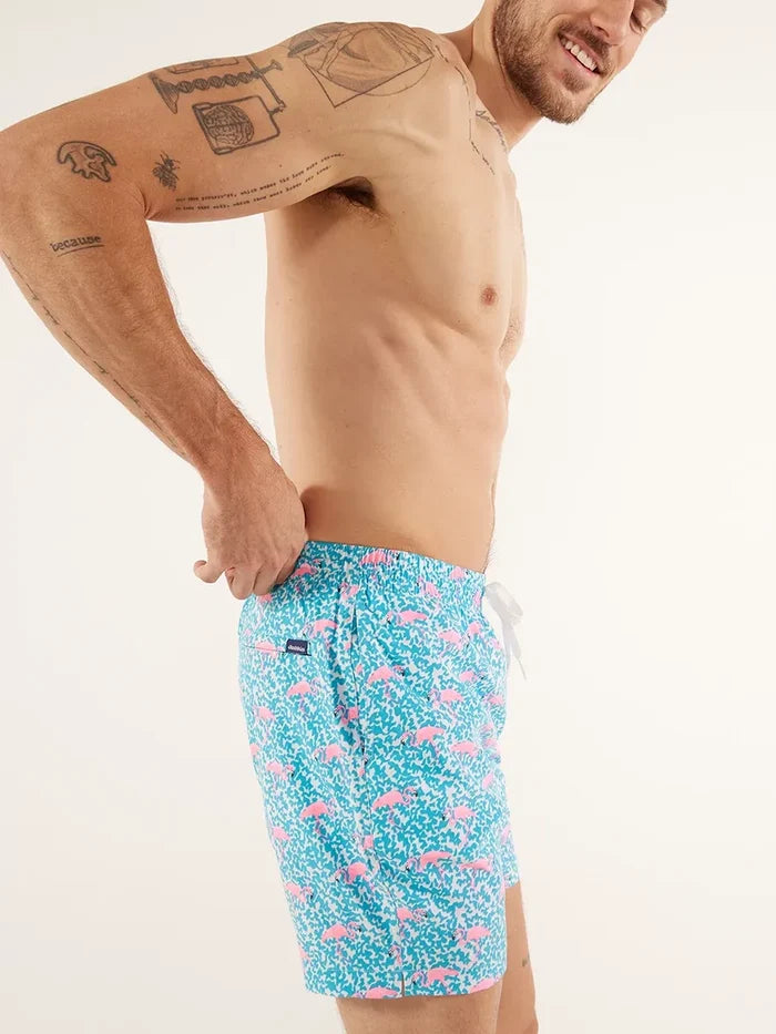 The Domingos Are For Flamingos 7" (Lined Classic Swim Trunk) - Image 3 - Chubbies Shorts