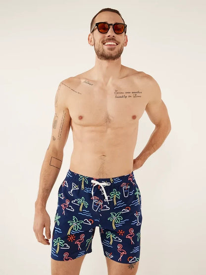 The Neon Lights 7" (Classic Swim Trunk) - Image 1 - Chubbies Shorts