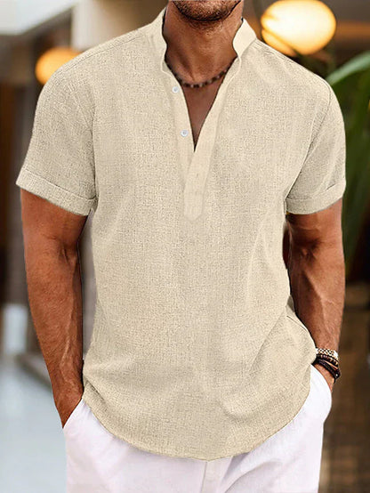 Daniel | Men's Summer Henley Short Sleeve Shirt 5