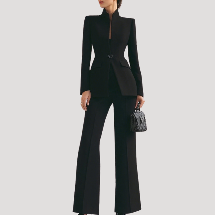 Women’s Elegant Blazer Trouser Suit Two-Piece Set 1