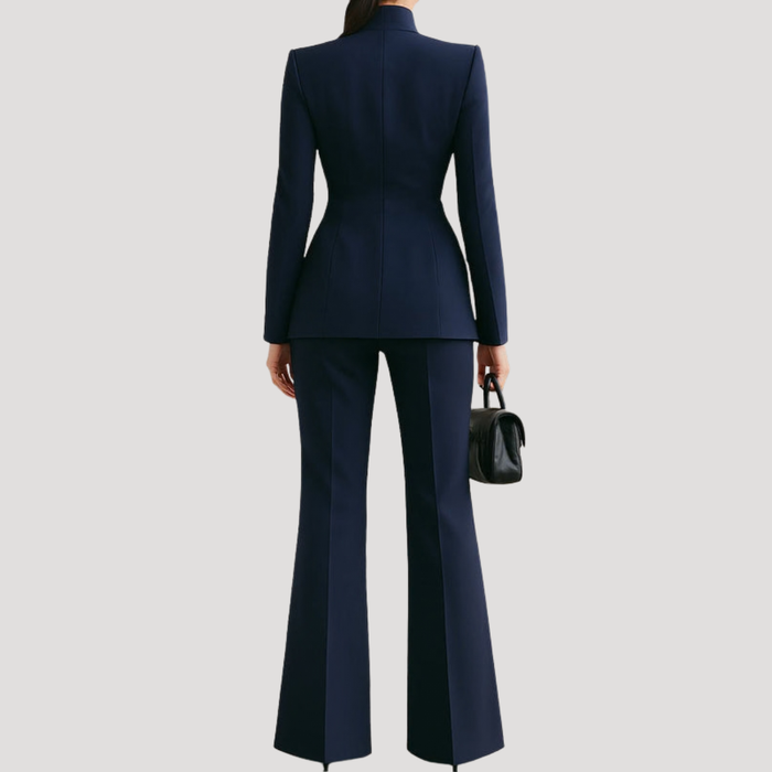 Women’s Elegant Blazer Trouser Suit Two-Piece Set 6