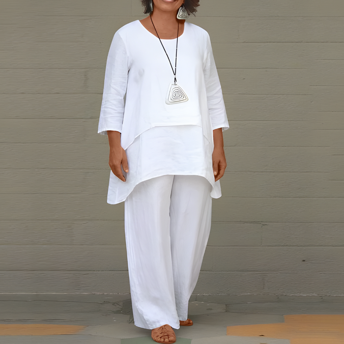 Liora Women's Outfit | Breathable Linen Two-Piece Set 1