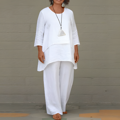 Liora Women's Outfit | Breathable Linen Two-Piece Set 1
