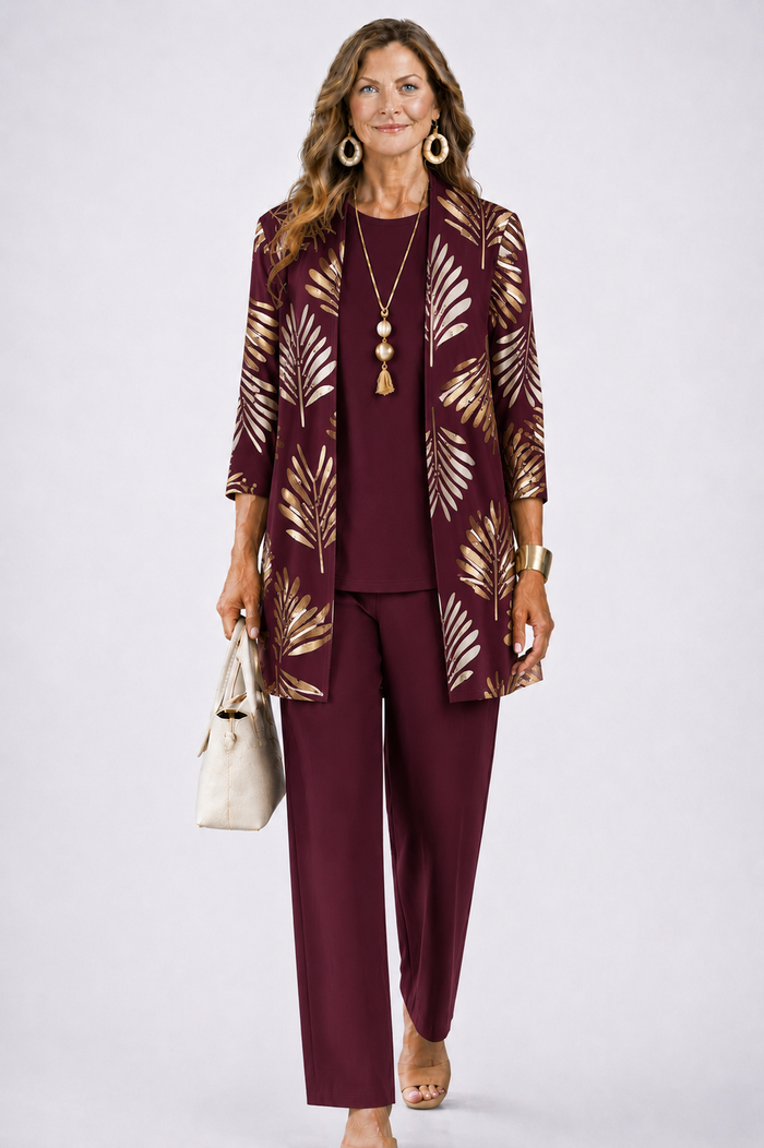 Vela 3-Piece Set | Relaxed Fit, Lightweight, Printed Trousers 0