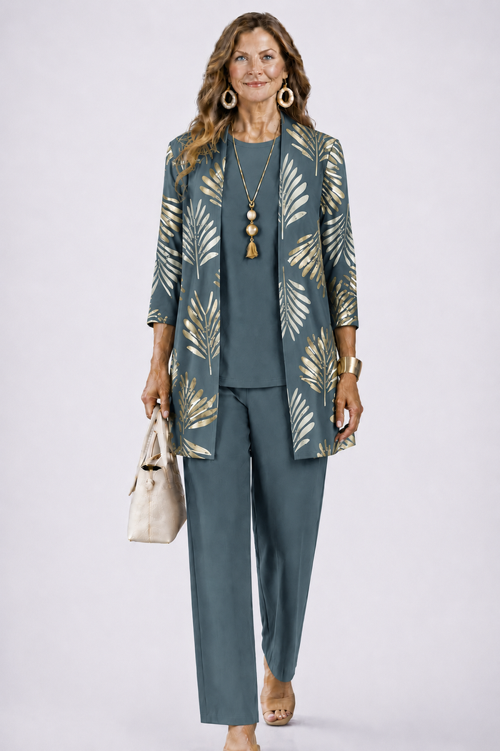 Iris 3-Piece Set | Relaxed Fit, Lightweight, Printed Trousers 0