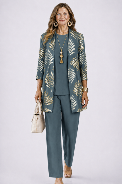 Iris 3-Piece Set | Relaxed Fit, Lightweight, Printed Trousers 0