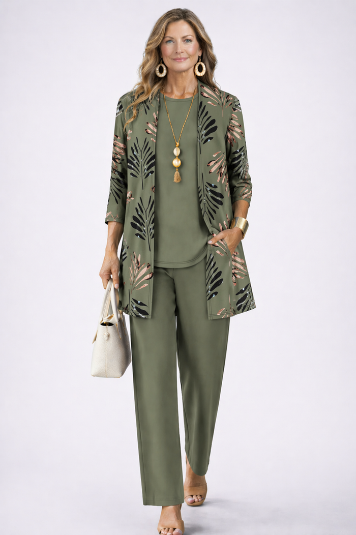 Iris 3-Piece Set | Relaxed Fit, Lightweight, Printed Trousers 1