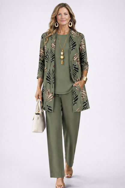 Iris 3-Piece Set | Relaxed Fit, Lightweight, Printed Trousers 1
