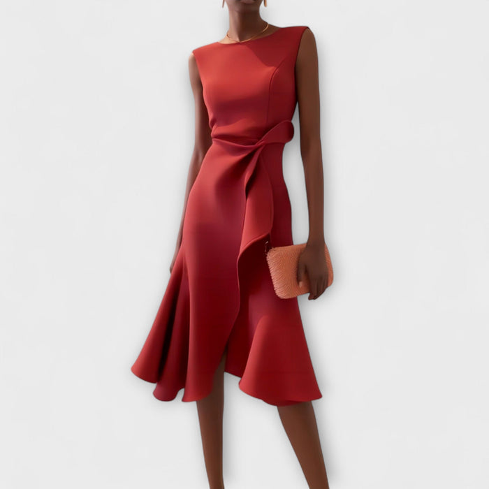 Women's Sleeveless Wrap Midi Dress 0