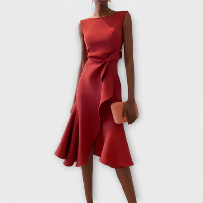 Women's Sleeveless Wrap Midi Dress 0