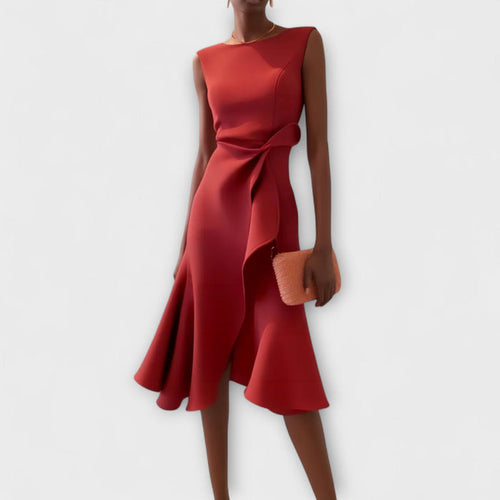 Women's Sleeveless Wrap Midi Dress 0
