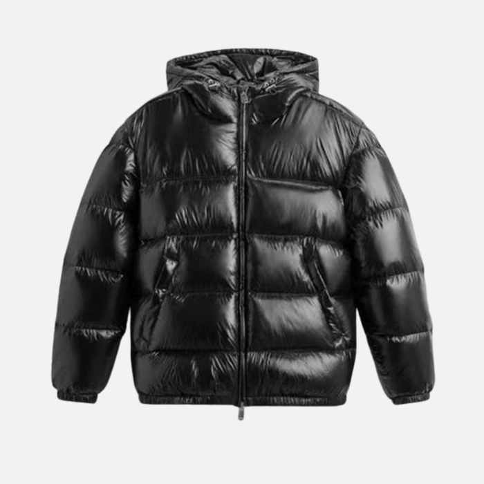 Women’s Black Puffer Jacket – Warm Winter Short Down Coat