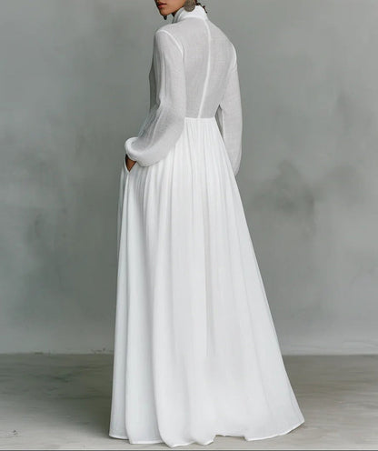 Celine | Flowing Button-Front Maxi Dress 1