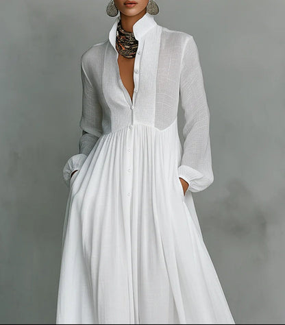 Celine | Flowing Button-Front Maxi Dress 2