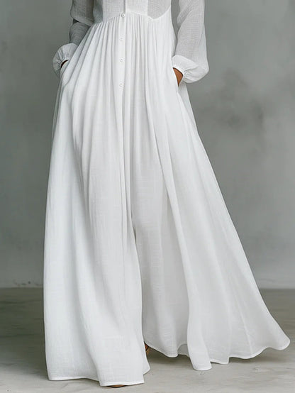 Celine | Flowing Button-Front Maxi Dress 3