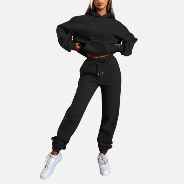Women’s Casual Hoodie Jogger Set – Cozy Two-Piece Tracksuit