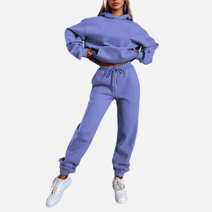 Women’s Casual Hoodie Jogger Set – Cozy Two-Piece Tracksuit