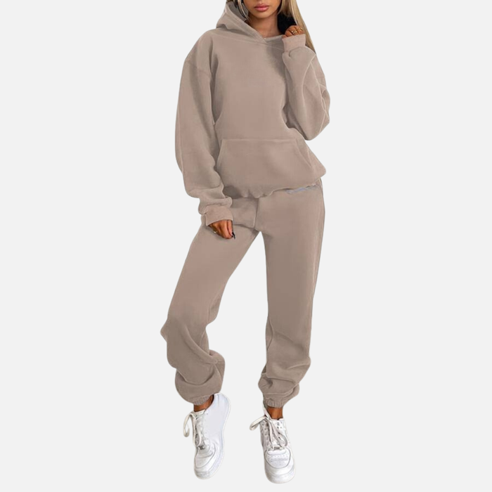 Women’s Casual Hoodie Jogger Set – Cozy Two-Piece Tracksuit