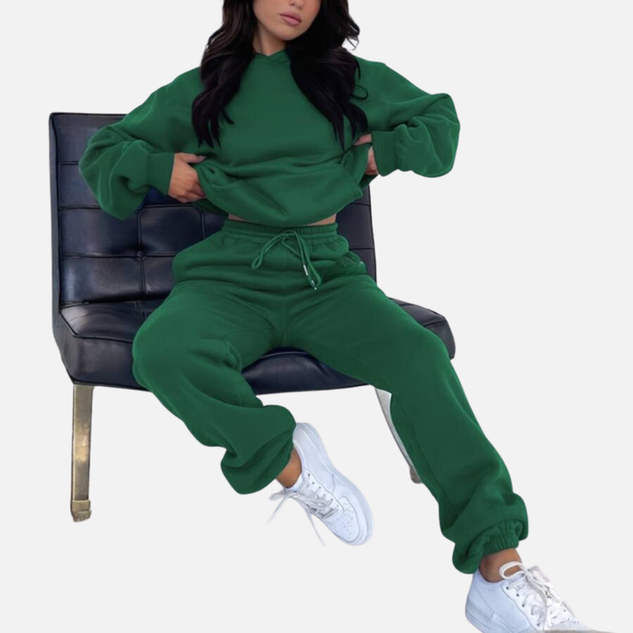 Women’s Casual Hoodie Jogger Set – Cozy Two-Piece Tracksuit