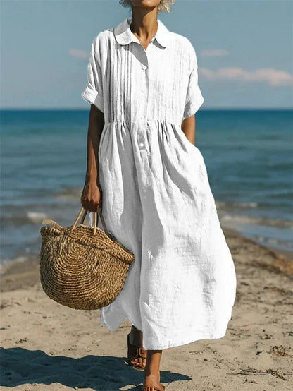 Alice | Cotton Button Shirt Dress 0
