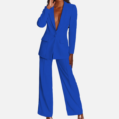Women’s Elegant Pantsuit with Tailored Blazer