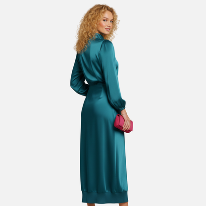 Women’s Elegant Satin Midi Dress