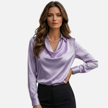 Women’s Elegant Satin Silk Shirt