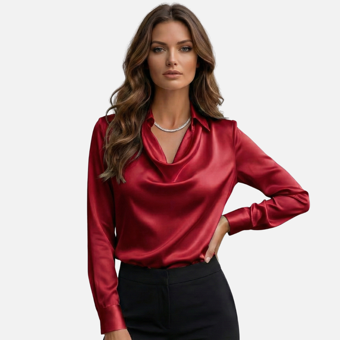 Women’s Elegant Satin Silk Shirt