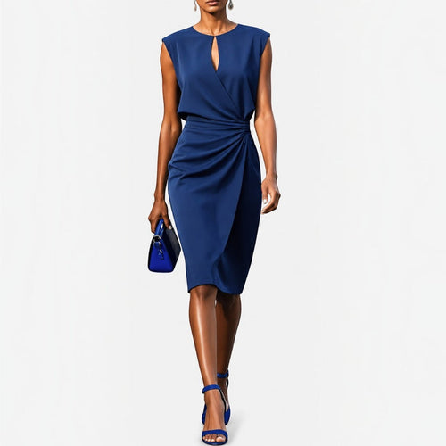 Women's Elegant Tailored Midi Dress