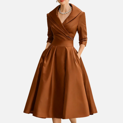 Women’s Elegant Wrap Midi Dress