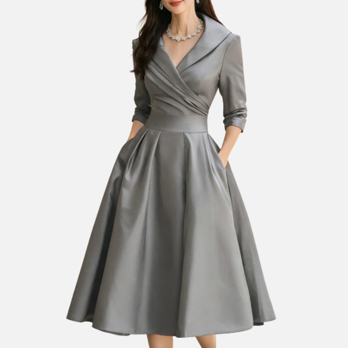 Women’s Elegant Wrap Midi Dress