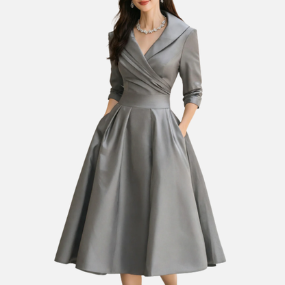 Women’s Elegant Wrap Midi Dress