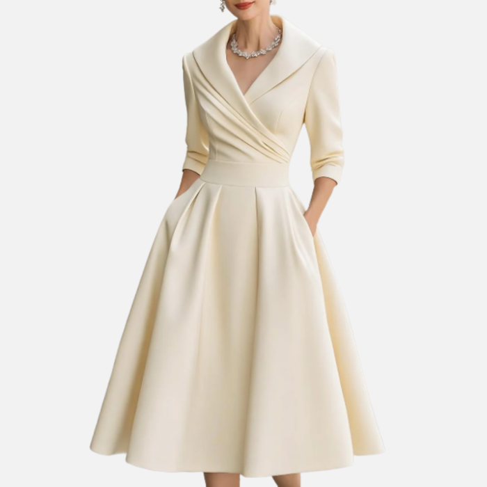 Women’s Elegant Wrap Midi Dress