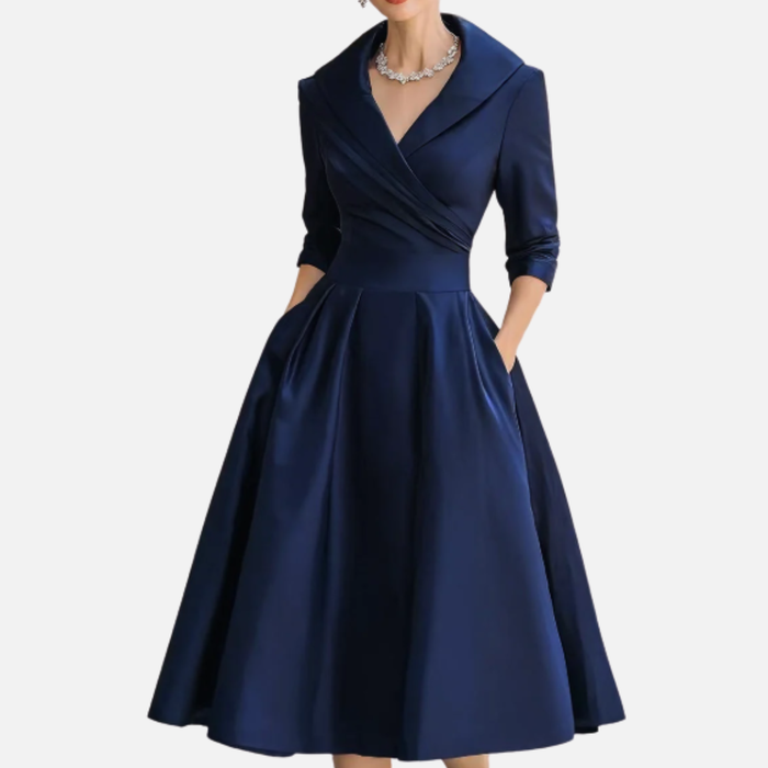 Women’s Elegant Wrap Midi Dress