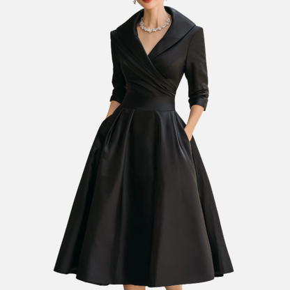 Women’s Elegant Wrap Midi Dress