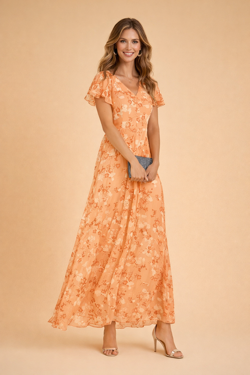 Lilia | Elegant floral midi dress 0