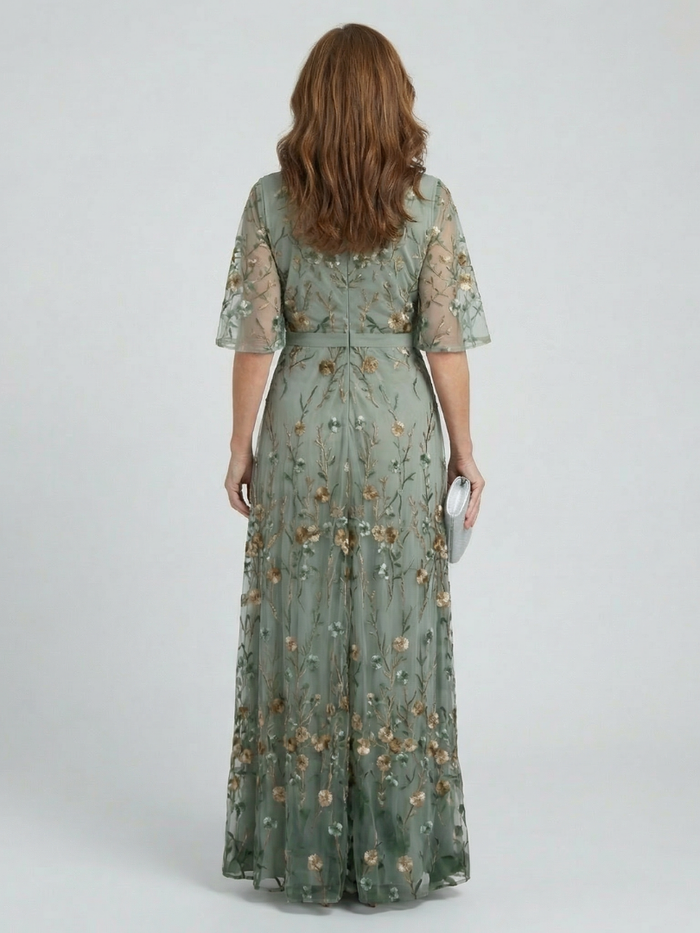 Selora Maxi Dress | Halter Neckline, Floral Summer Dress for Wedding Guests 3