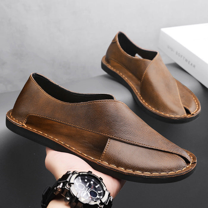 Andros Leather Slip On Sandal 1