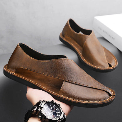 Andros Leather Slip On Sandal 1