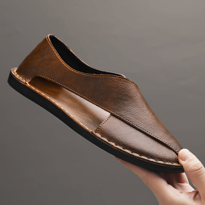 Andros Leather Slip On Sandal 2