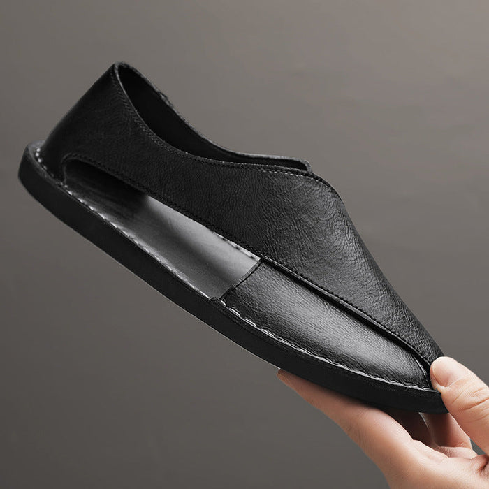 Andros Leather Slip On Sandal 5
