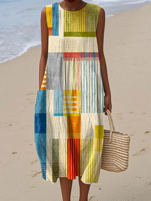 Eve™ Geometric Midi Dress 0