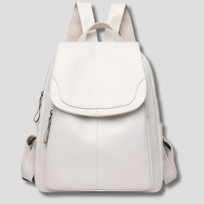 Nora Leather Backpack | Women's Anti-Theft, Embossed Detail 0
