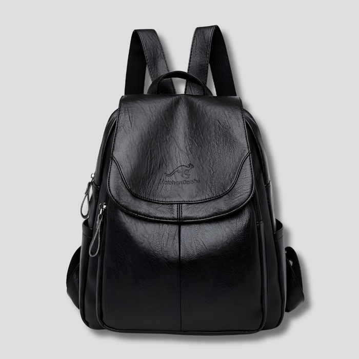 Nora Leather Backpack | Women's Anti-Theft, Embossed Detail 2