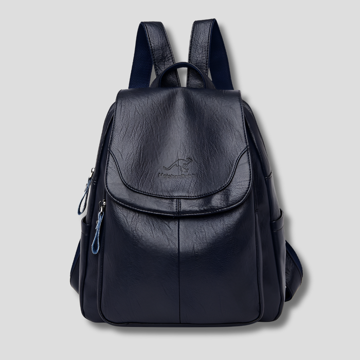 Nora Leather Backpack | Women's Anti-Theft, Embossed Detail 3